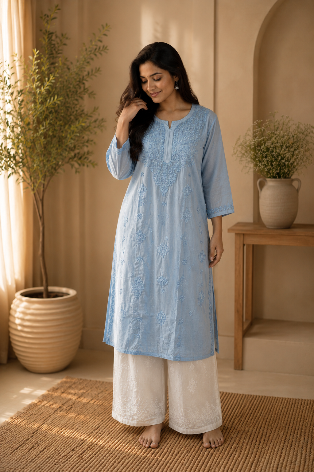 This item: Muslin Kurti Blue